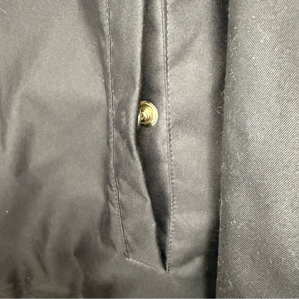 Burberry Jacket Men’s XL  Black Removable Hood Vintage Rain Parka 90’s - Picture 6 of 11